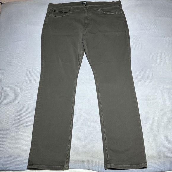 Paige Federal Dark Gray Jeans Men's‎ Size 40x33.5 Stretch Denim USA Made - Picture 1 of 14